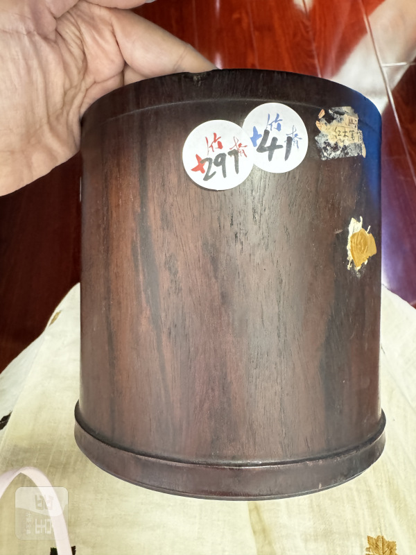 清 紫檀笔筒 - 图2